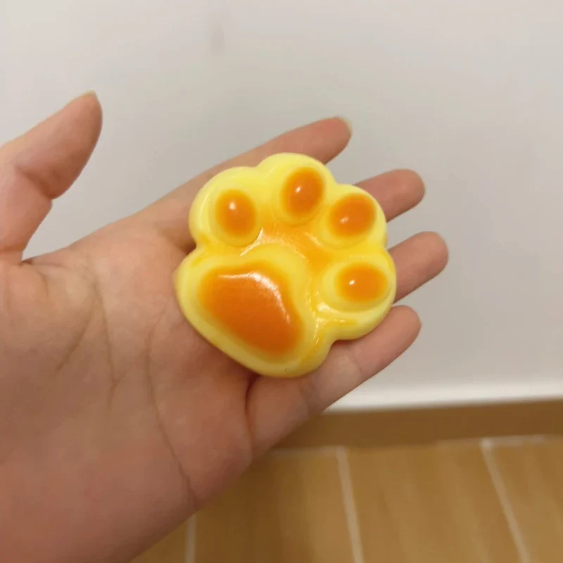 Handmade Silicone Caramel Cat Paw Stress Relief Squishy Toy - Image 3
